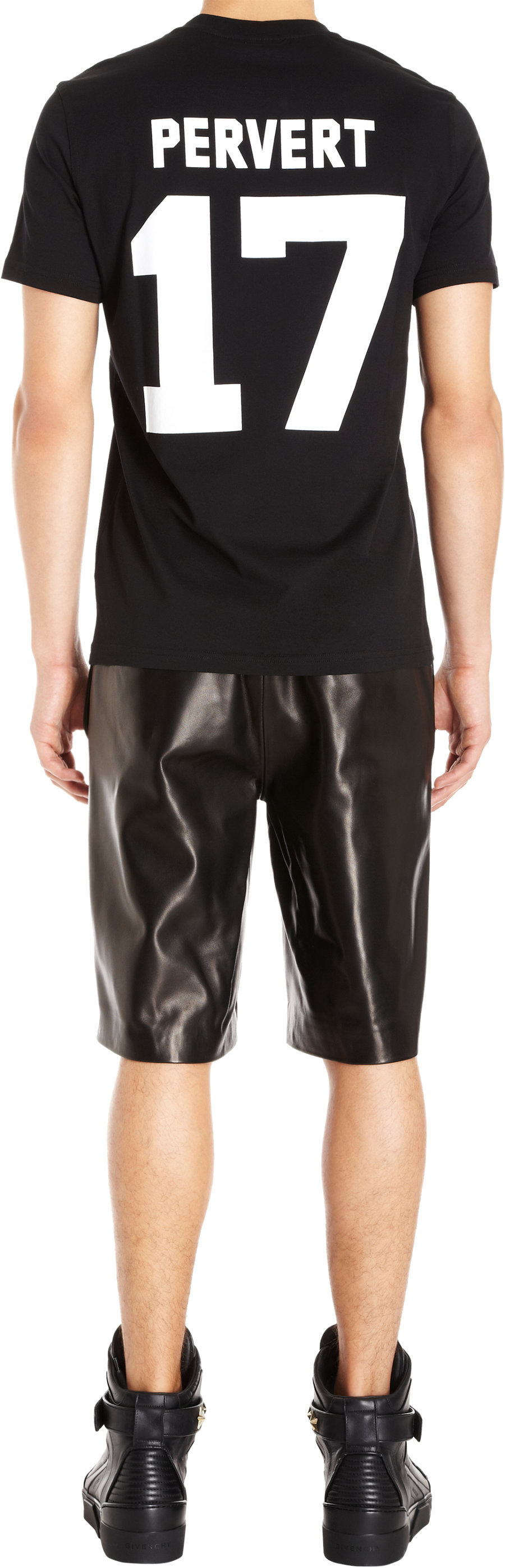 Lyst - Givenchy Leather Bermuda Shorts in Black for Men