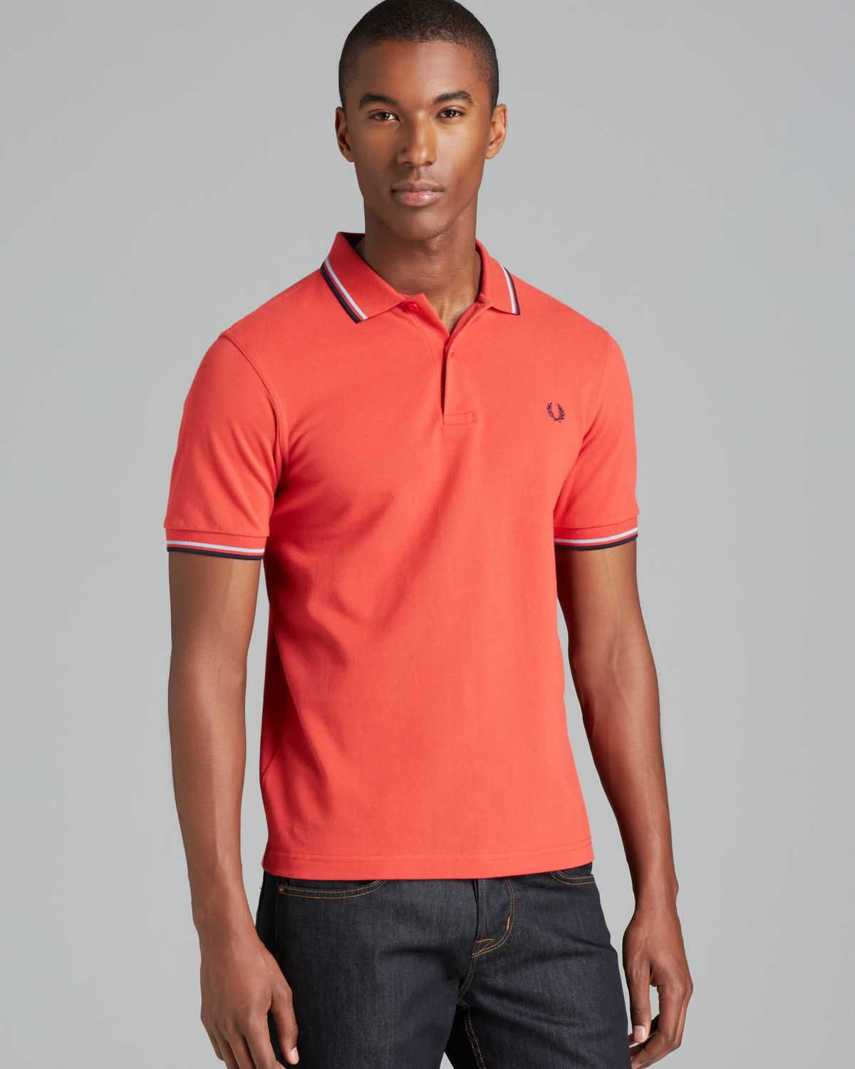 Fred Perry Twin Tipped Polo Shirt in Red for Men (Vintage Red) | Lyst