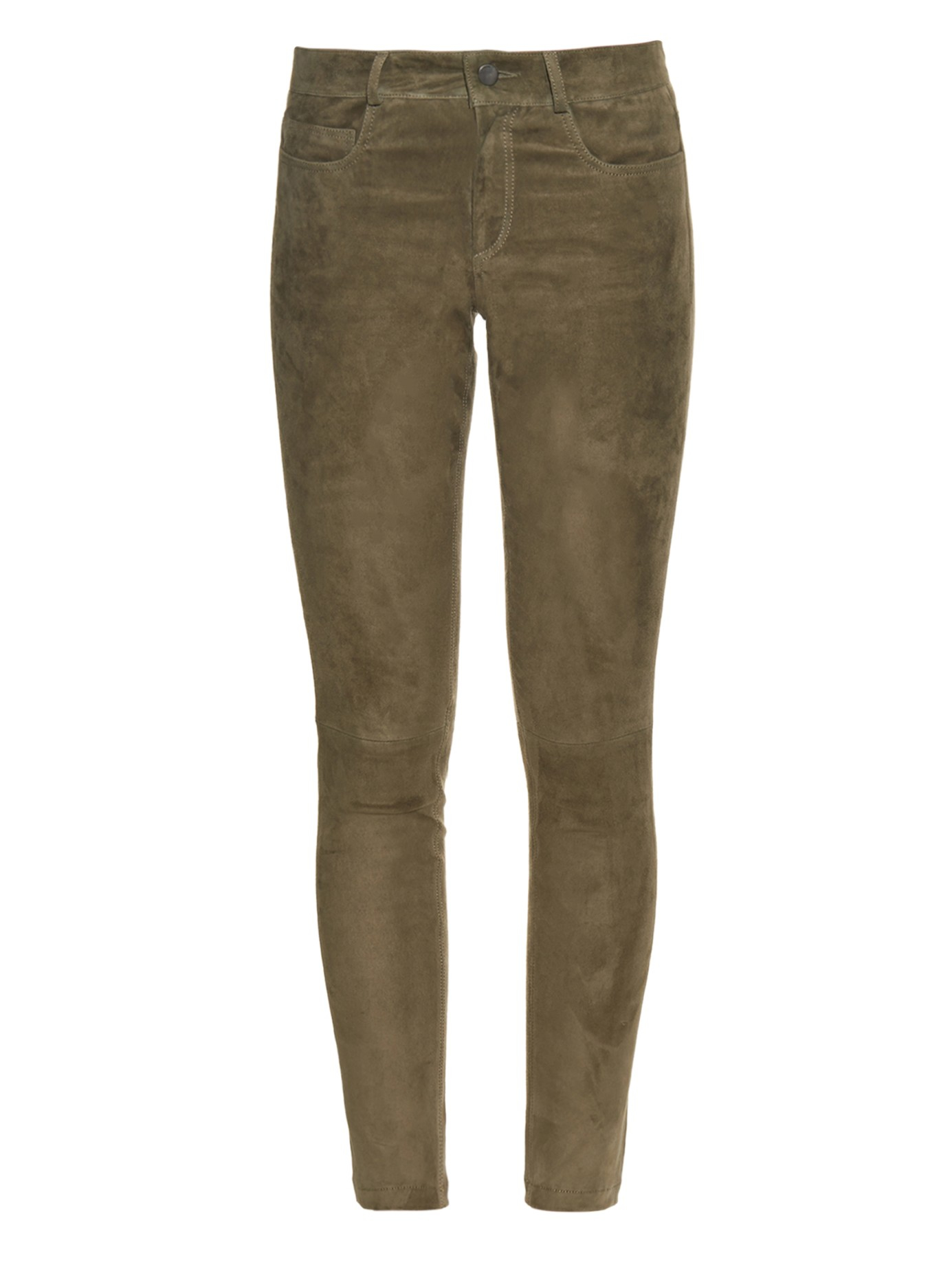Lyst - Joseph Jeanie Suede Pants in Natural