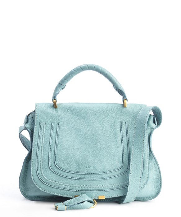 Chlo Fresh Mint Leather Marcie Top Handle Crossbody Bag in Green ...  