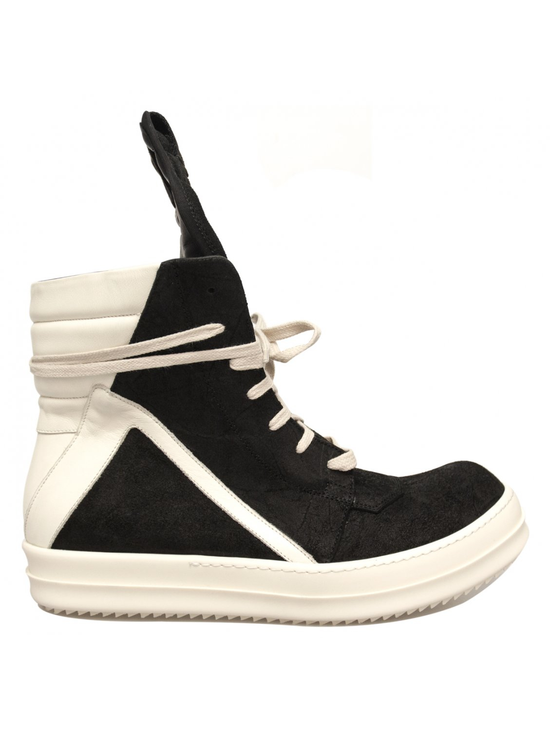 Rick Owens Geo Basket Boot Suede Leather Black/White in Black for Men ...