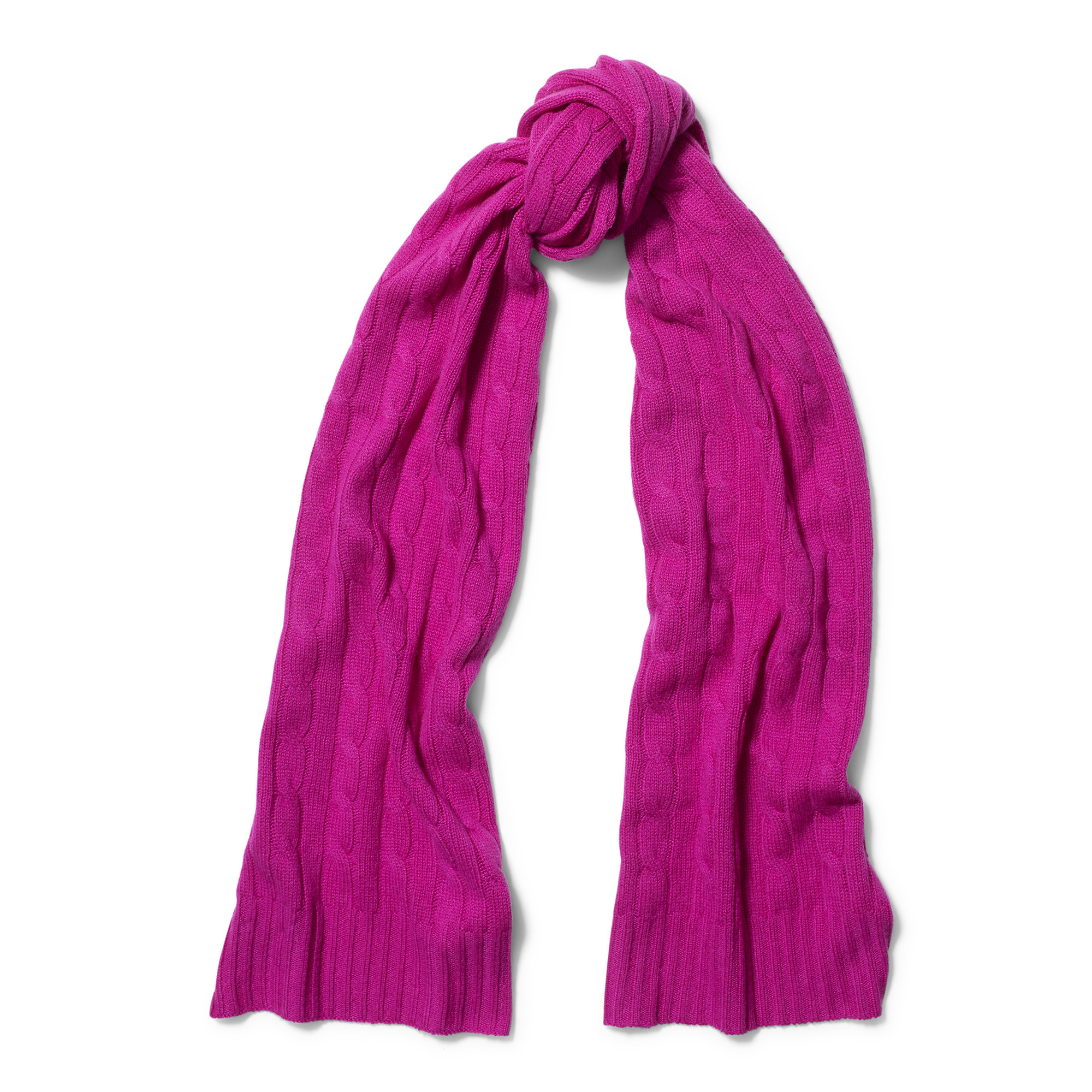 Polo Ralph Lauren | Purple Cable-knit Cashmere Scarf | Lyst