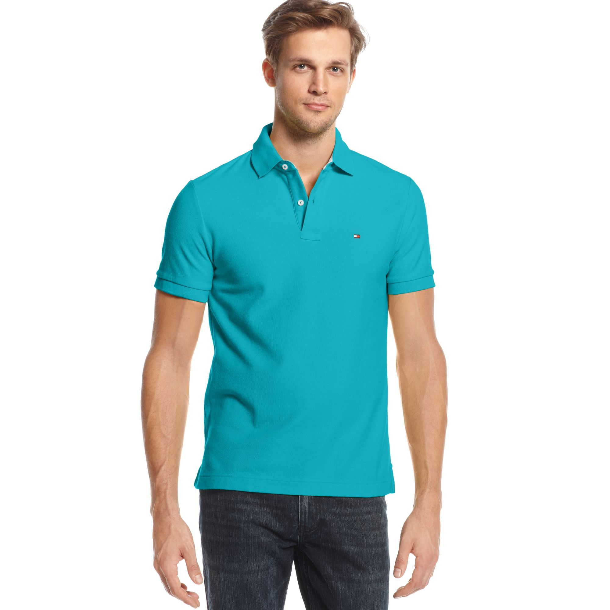 Lyst - Tommy Hilfiger Slim Fit Ivy Polo in Blue for Men
