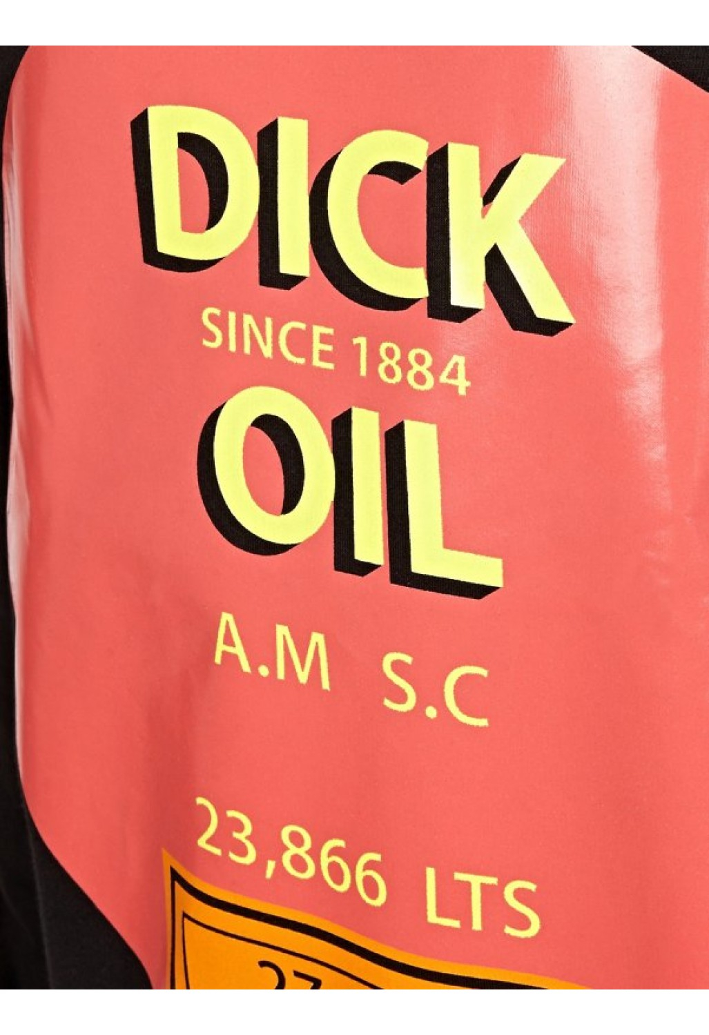 Agi And Sam Men S Black Dick Oil Vinyl Printed Sweatshirt In Black For