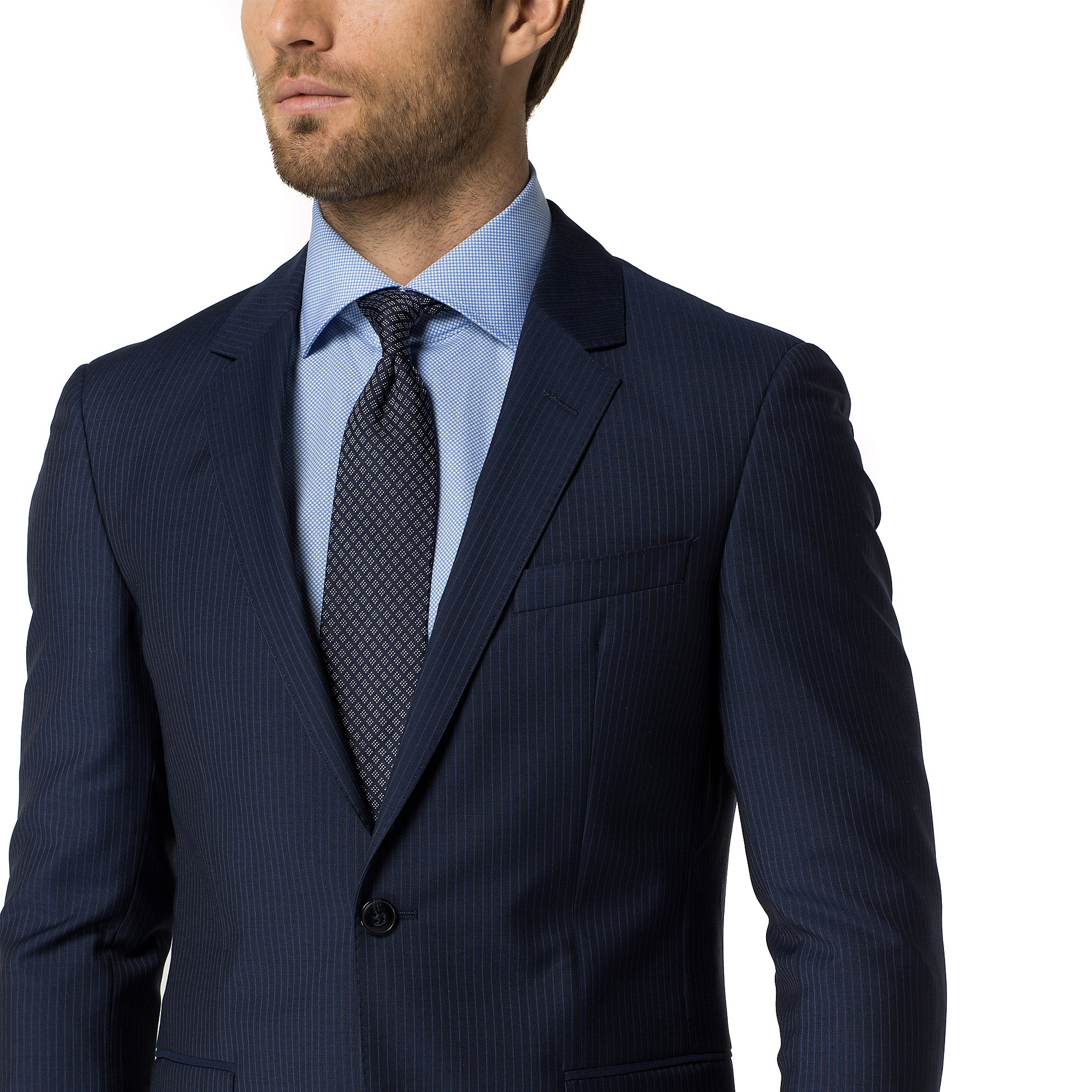 Tommy hilfiger Tailored Collection Pinstripe Suit in Blue for Men (NAVY ...