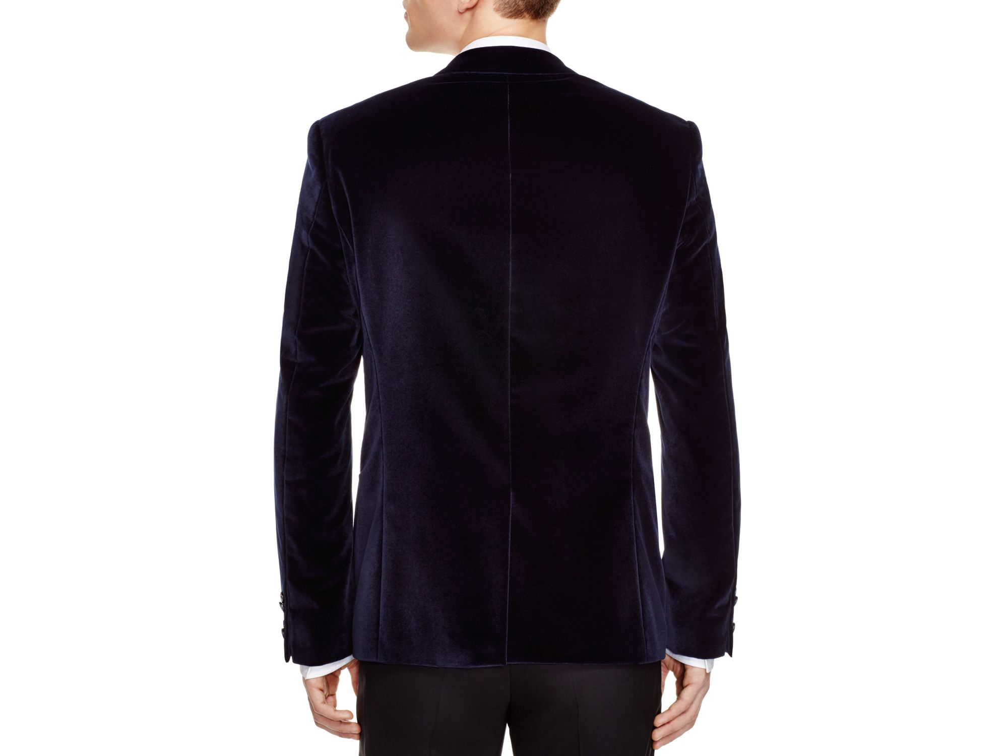 Lyst - Boss Hugo Adrison Velvet Regular Fit Blazer in Black for Men