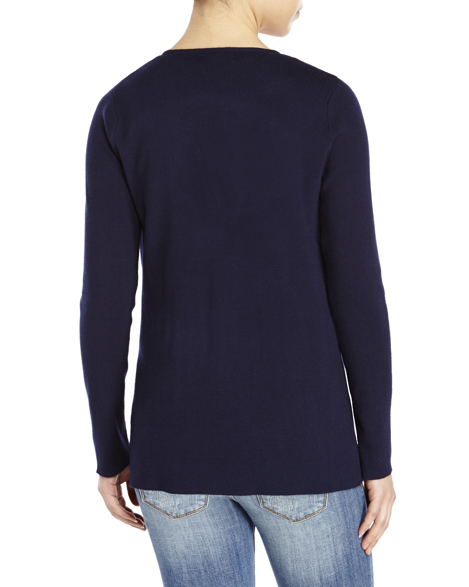 Lyst - Premise Studio V-Neck Open Cardigan in Blue