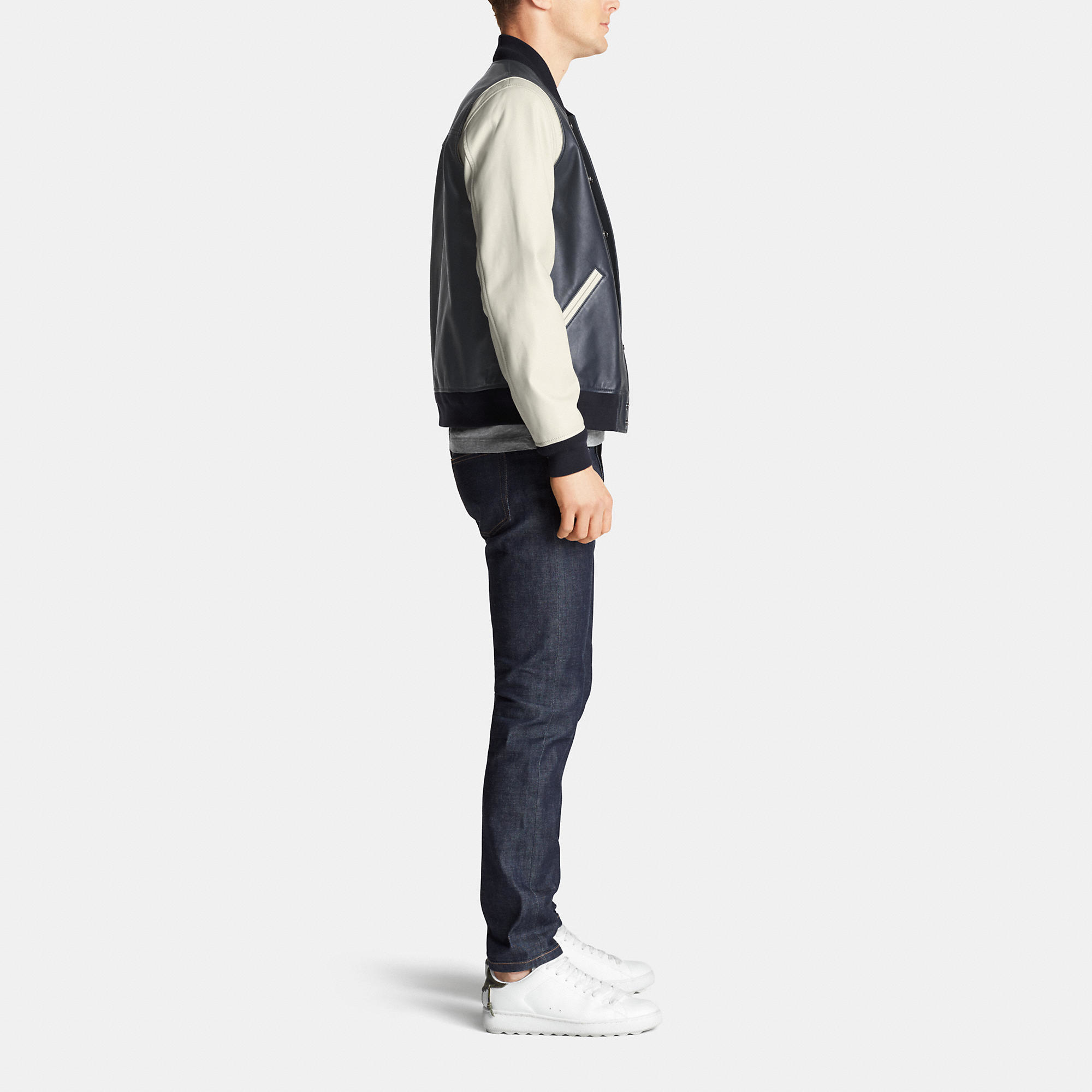 Coach Leather Baseball Jacket In Black For Men Lyst Gallery