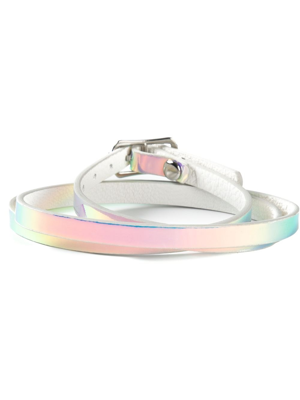 Lyst - Mcq Holographic Buckled Bracelet