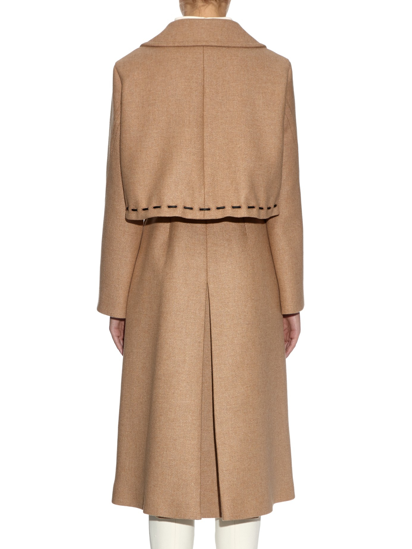 Lyst - Nina Ricci Wool And Cashmere-blend Coat in Natural