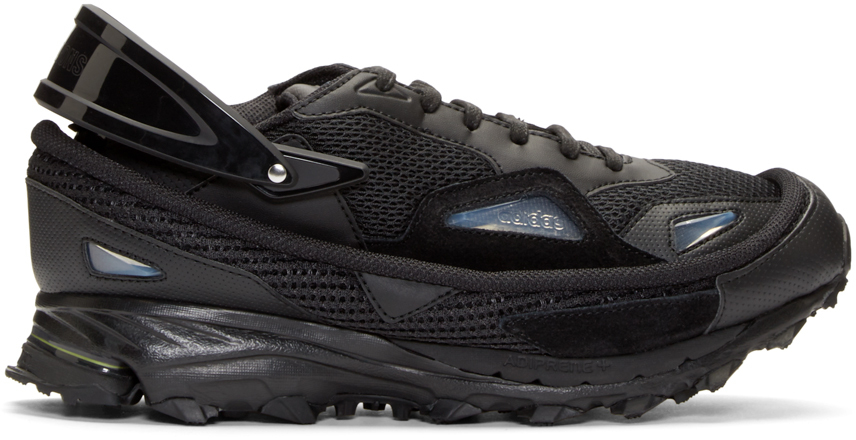 lyst raf simons black adidas by response trail sneakers in black for lyst raf simons black adidas by response trail sneakers in black for