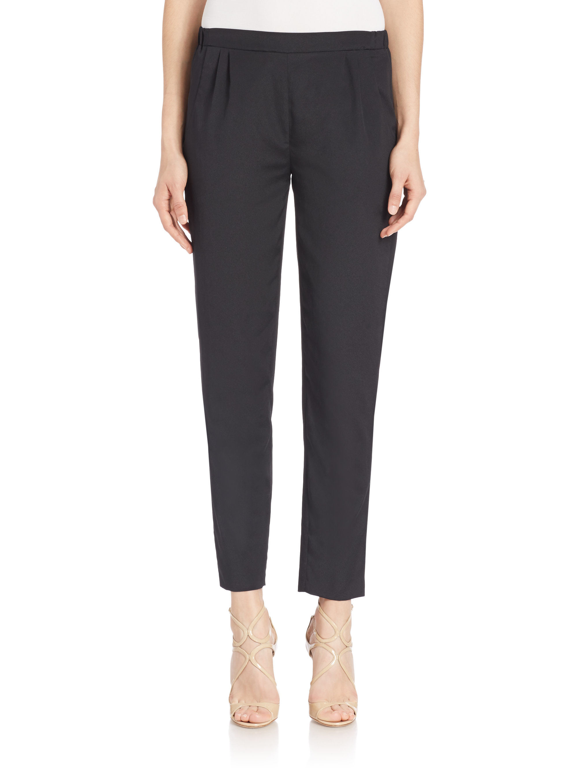 Piazza sempione Straight-leg Pants in Black - Save 77% | Lyst