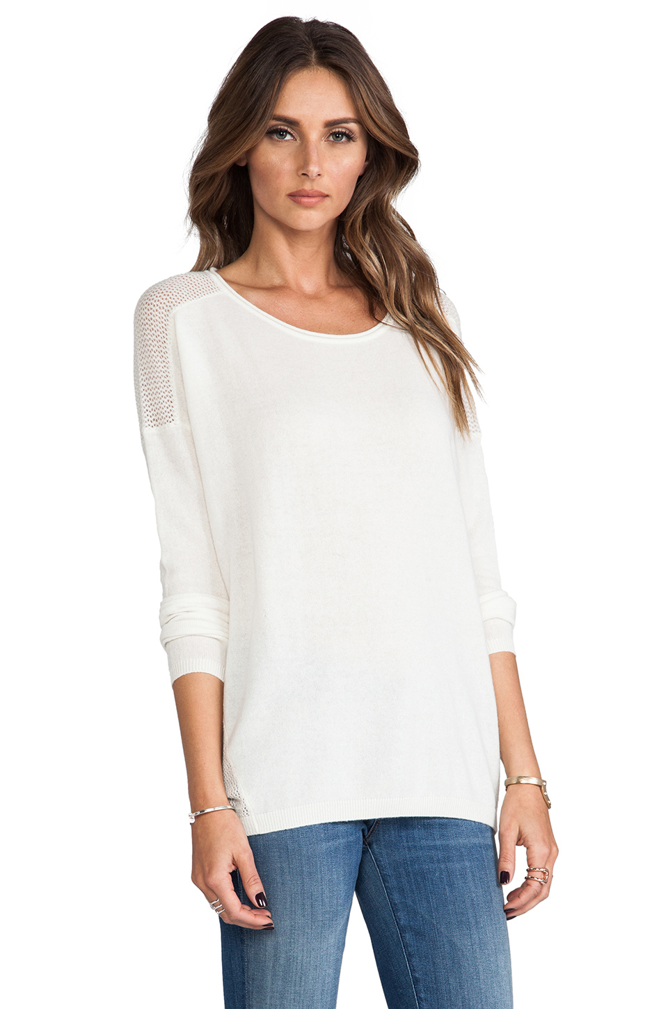 Lyst - Vince Cashmere Sweater in White