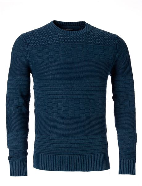 Tommy Hilfiger Baxter Crew Neck Jumper in Blue for Men (Airforce Blue ...