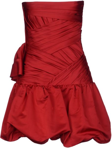 Valentino Short Dress in Red (Brick red) | Lyst
