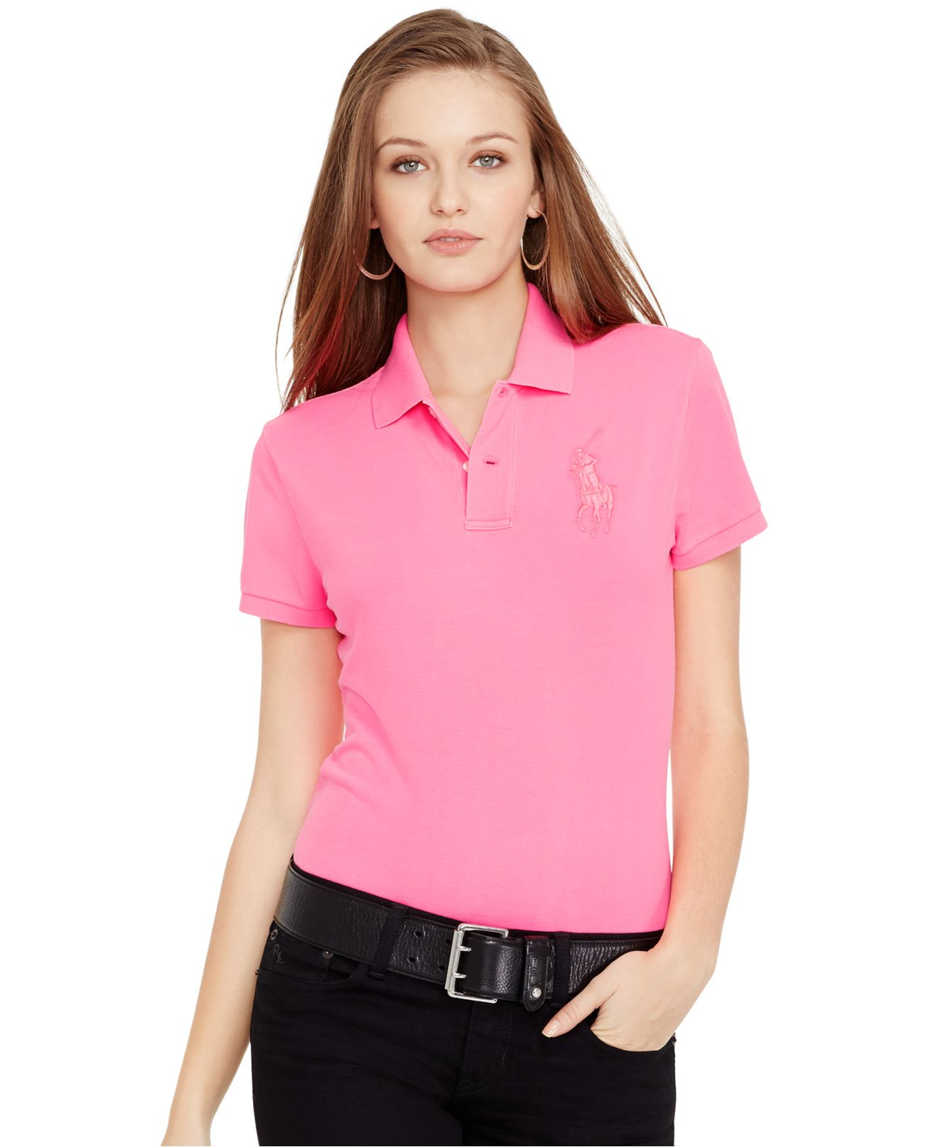 Lyst - Polo Ralph Lauren Pink Pony Polo Shirt in Pink