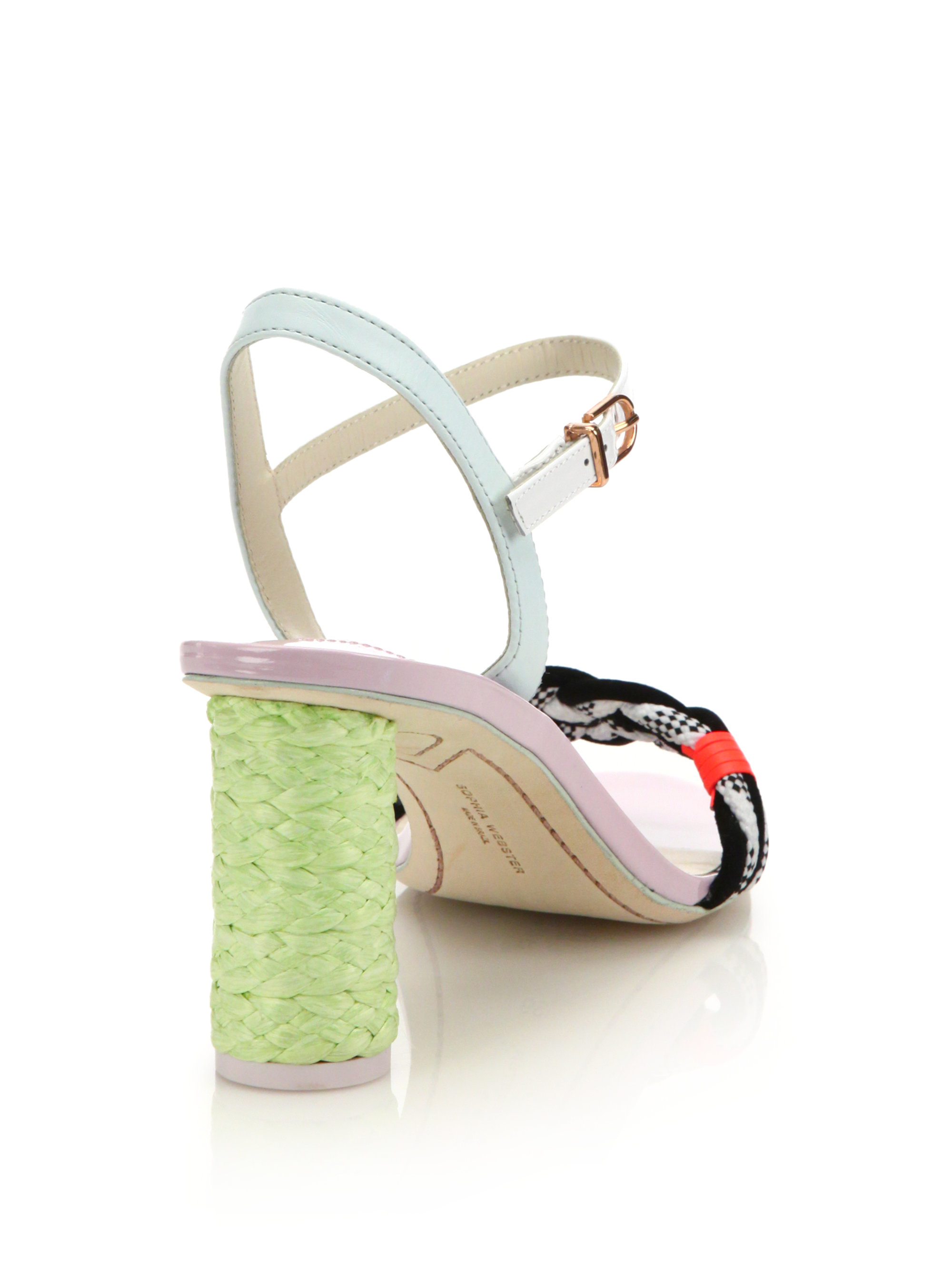 Lyst - Sophia Webster Atlanta Pastel Leather & Rope Sandals