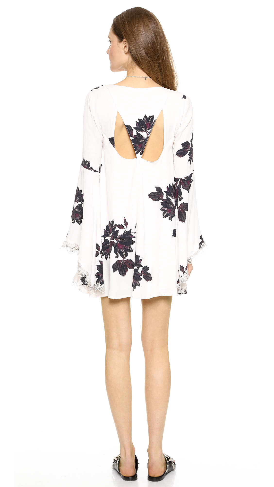 Lyst Free Wanderer Mini Dress Charcoal Combo In lyst free wanderer mini dress charcoal combo in