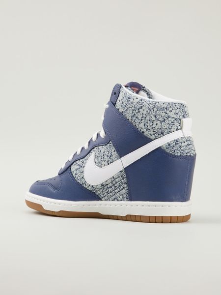 Nike Dunk Sky Hitop Sneakers in Blue | Lyst