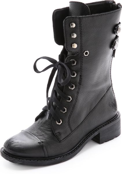 Sam Edelman Darwin Combat Boots - Black in Black | Lyst