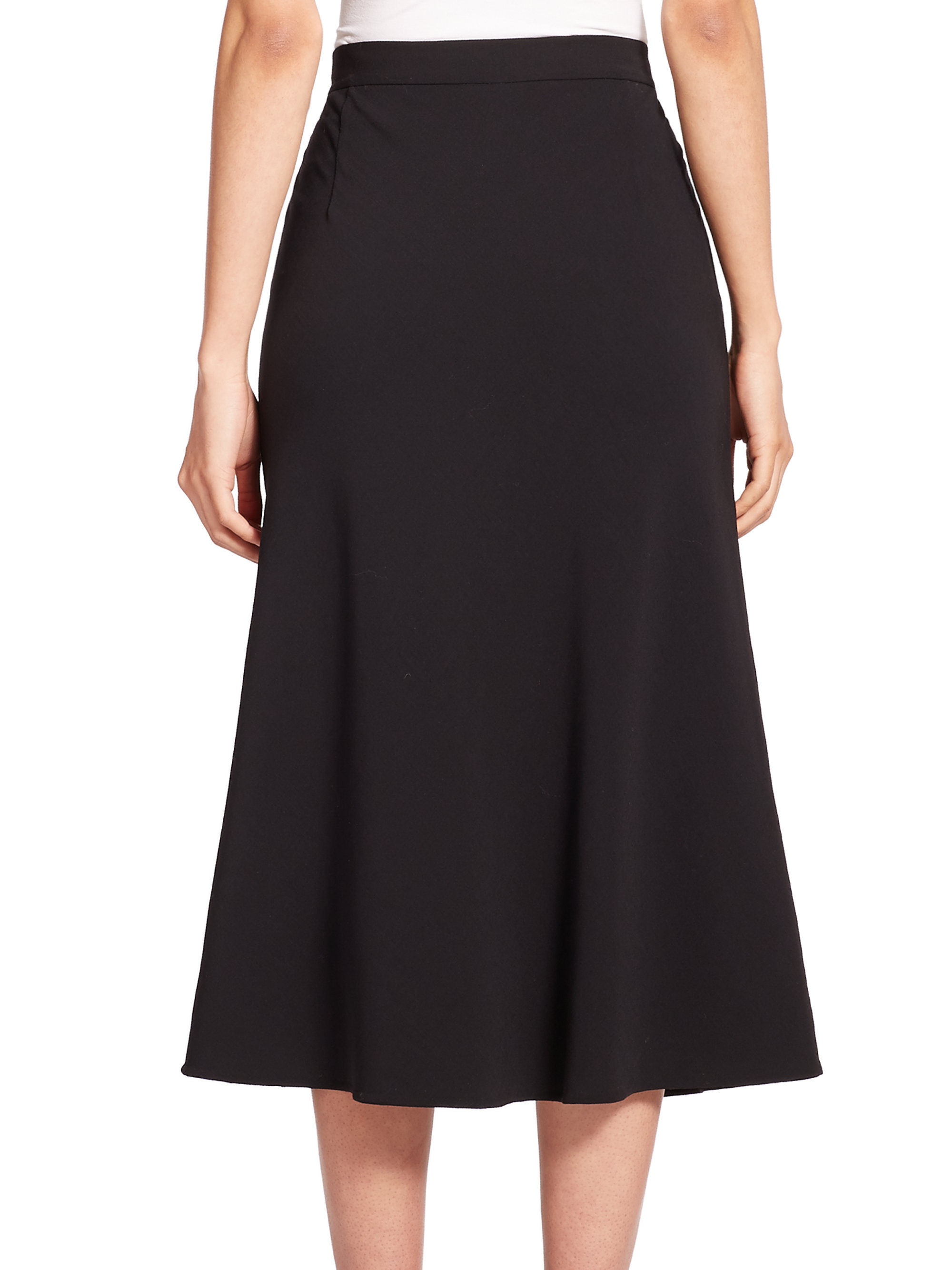 Lyst - Max Mara Harald Stretch Wool Skirt in Black