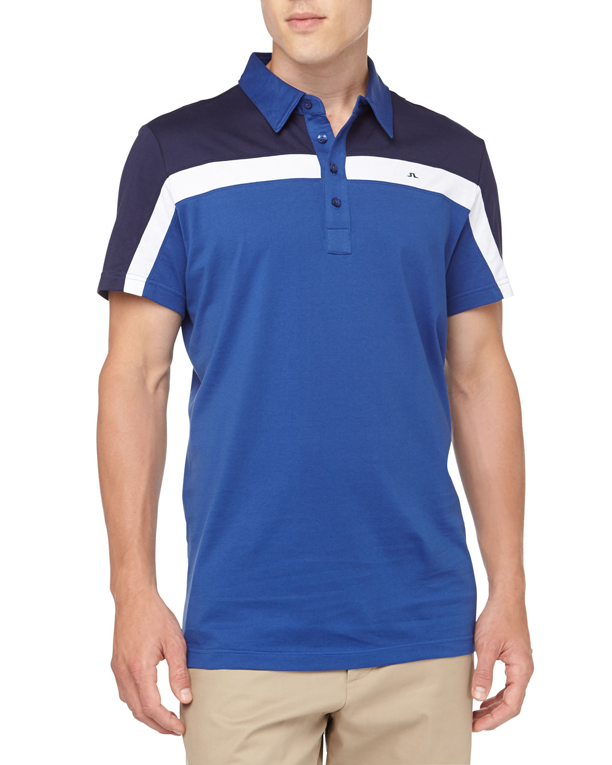 Lyst - J.Lindeberg Slim Striped Golf Polo Blue Xxl in Blue for Men