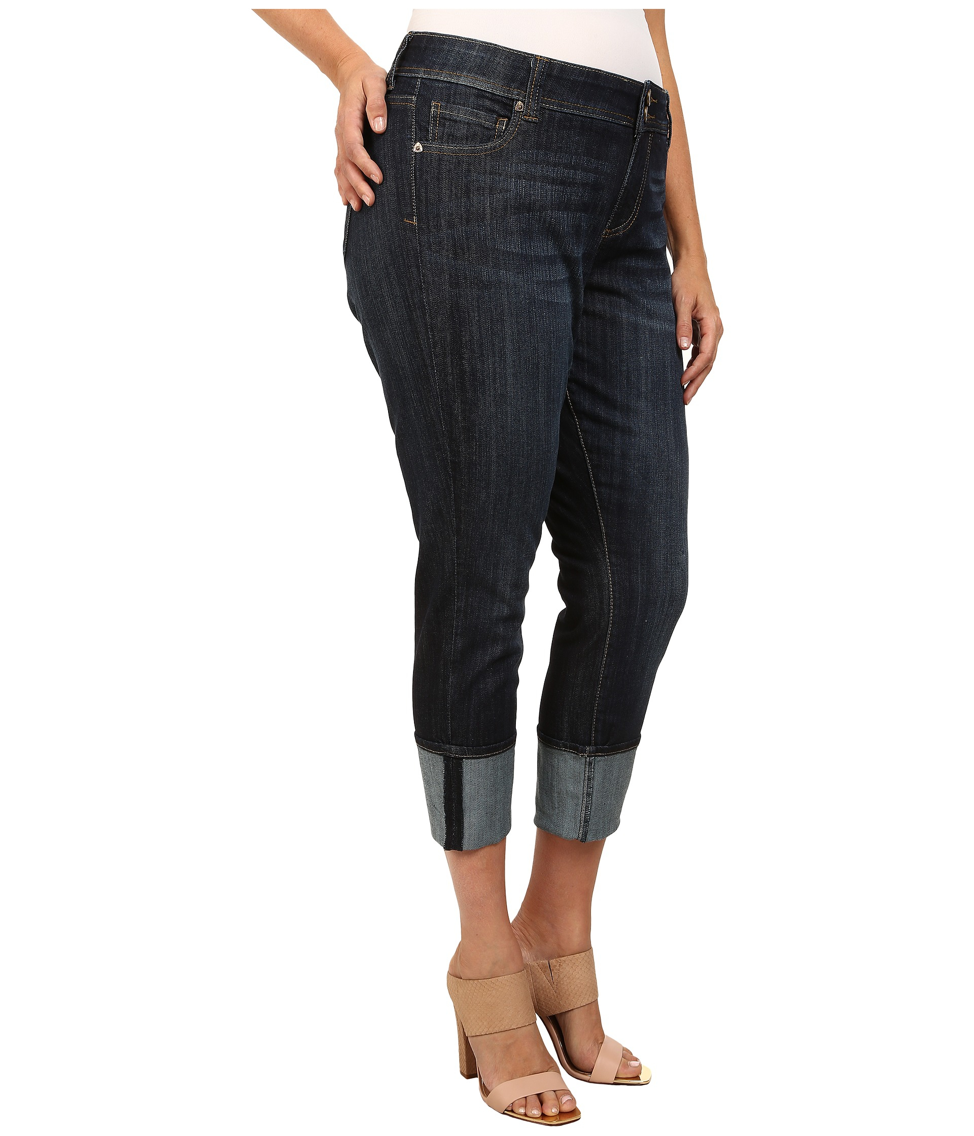 Kut from the kloth Plus Size Wide Cuff Straight Leg Jeans In Opulent in