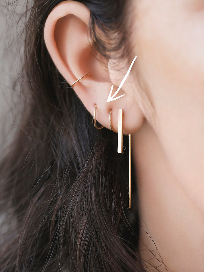 Lyst Free People Melissa Joy Manning Womens Double Ear Hug In Metallic
