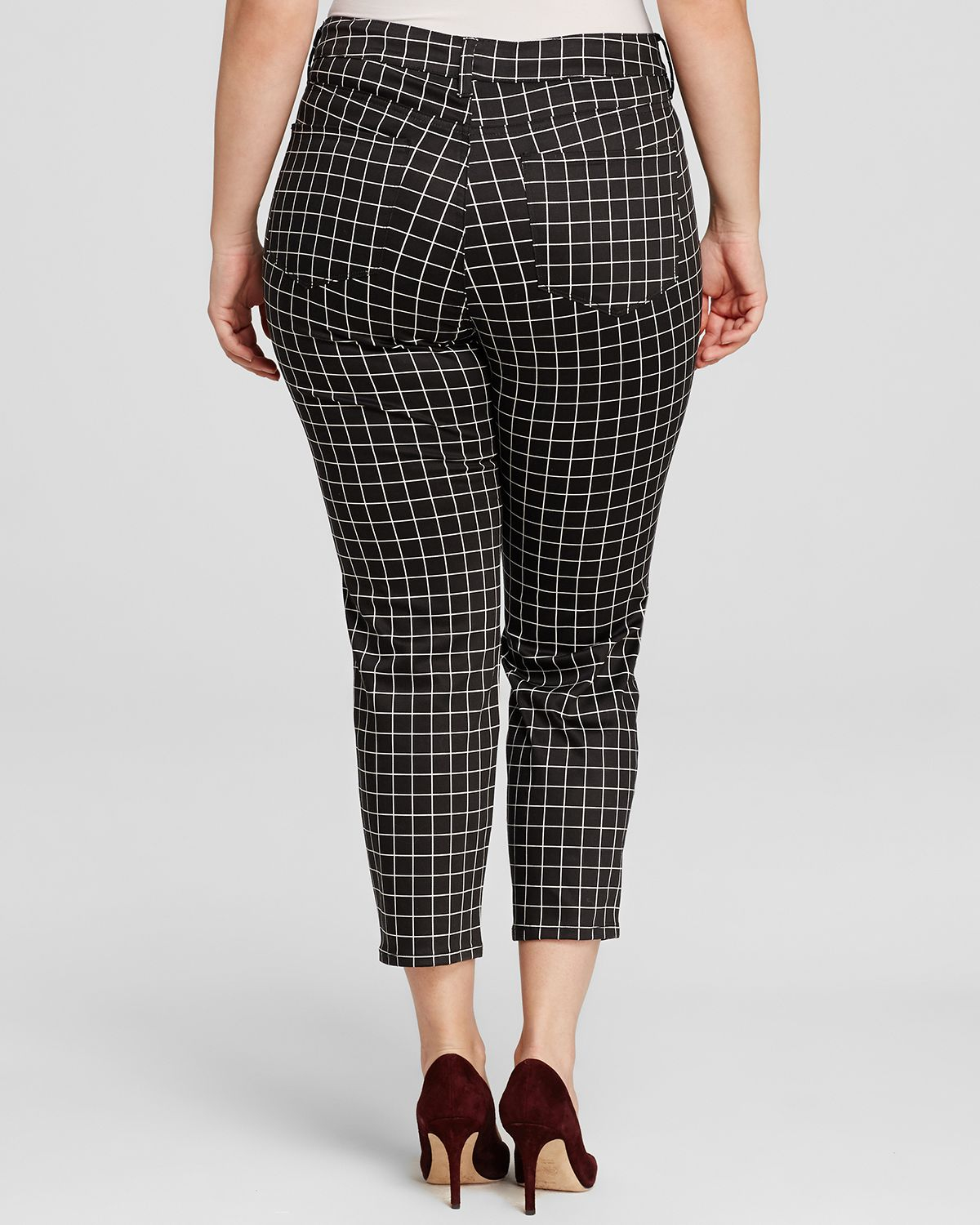 black grid pants