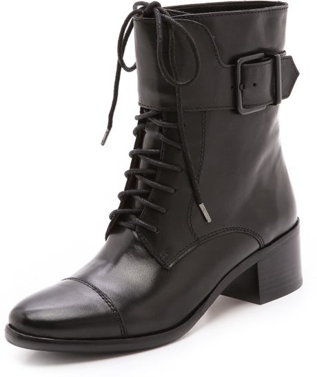 Pour La Victoire Sibel Lace Up Boots in Black | Lyst