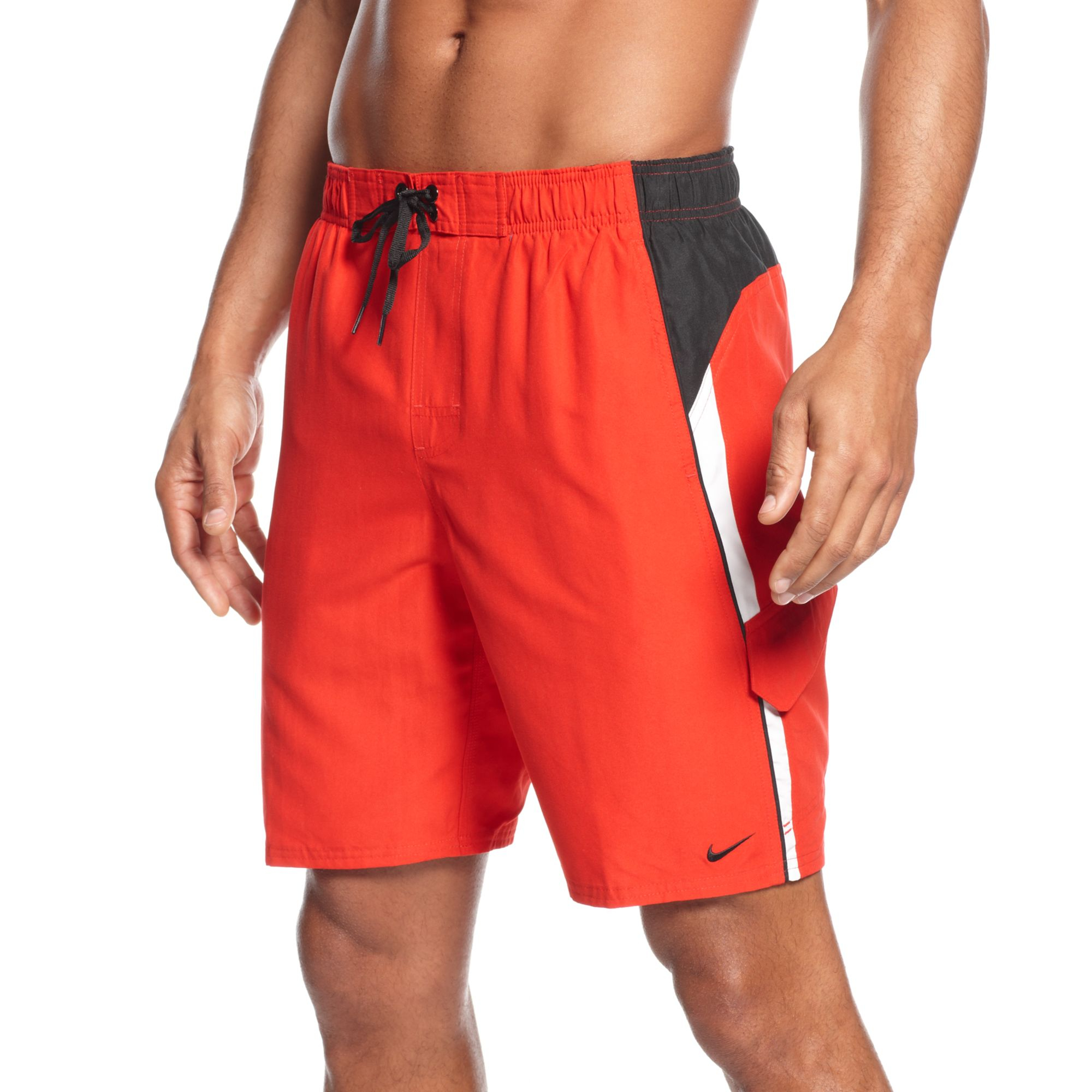 Nike Core Colorblocked 9 Volley Boardshorts in Red for Men | Lyst