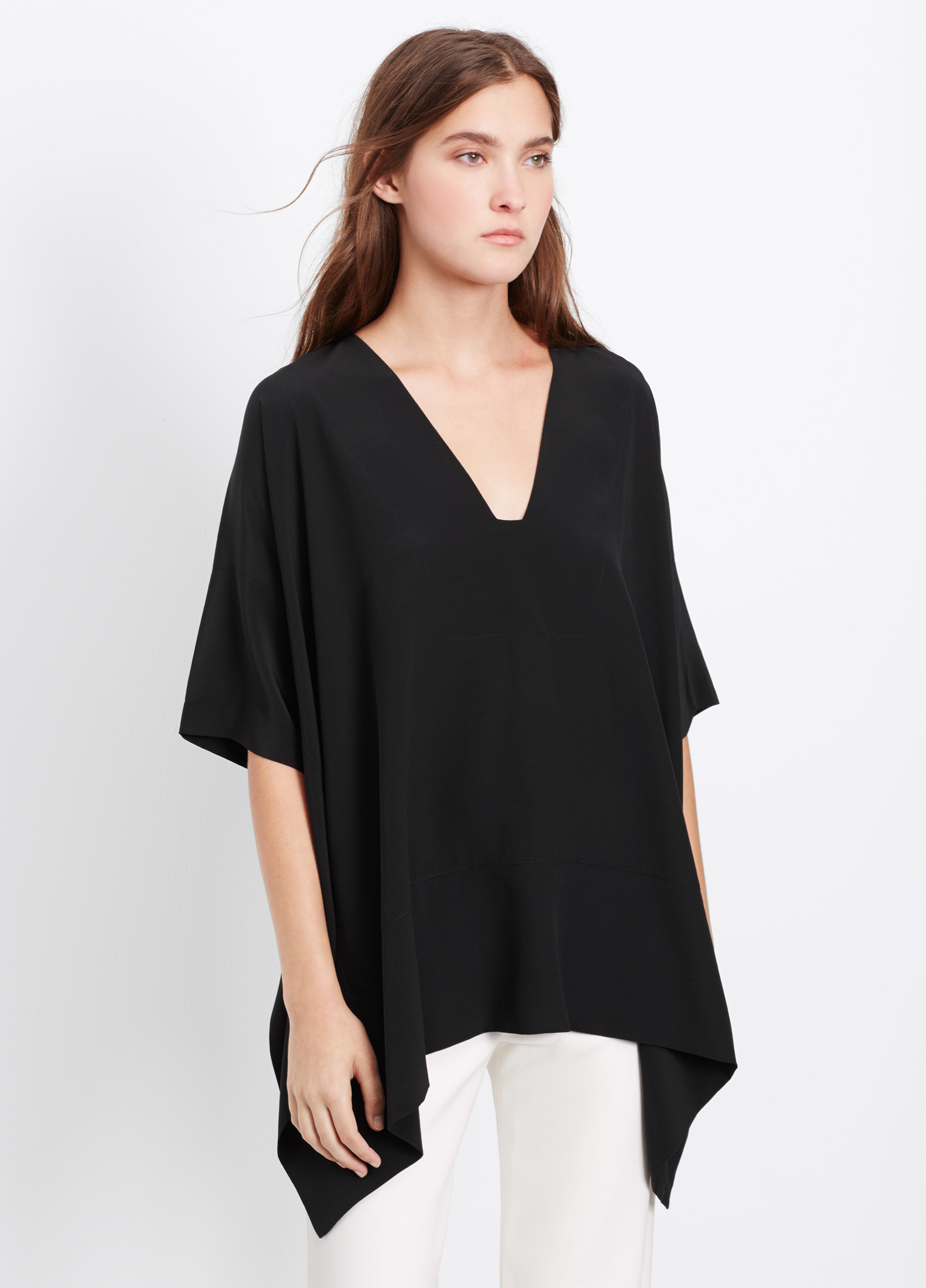 v neck poncho top