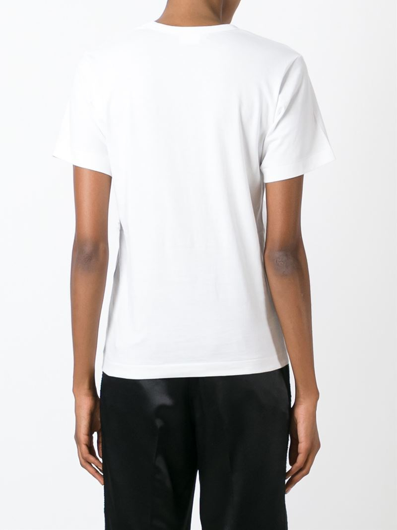 comme de garcons white tshirt