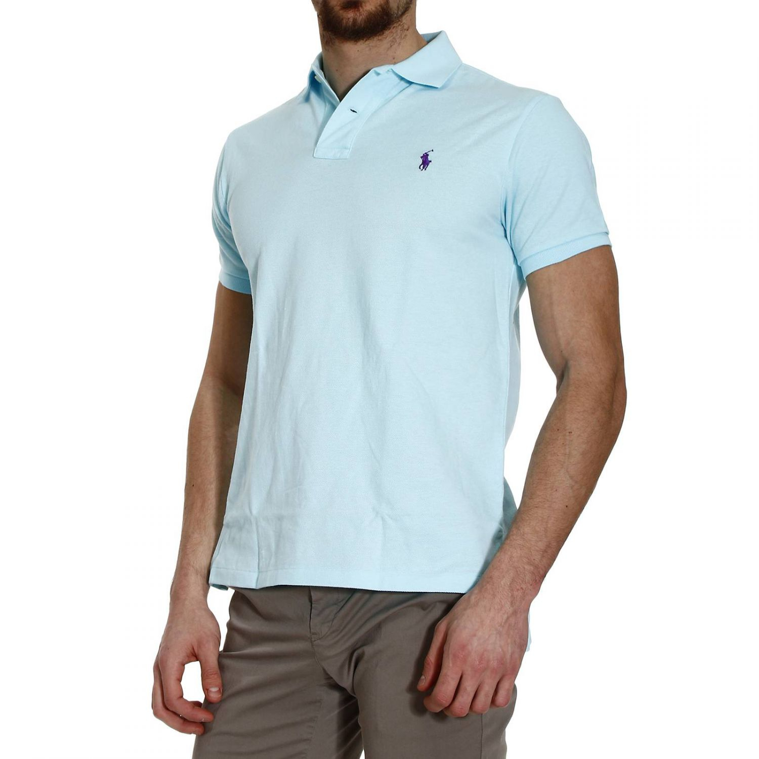 Polo ralph lauren T-Shirt Polo Half Sleeve Smash Custom Fit in Blue for ...