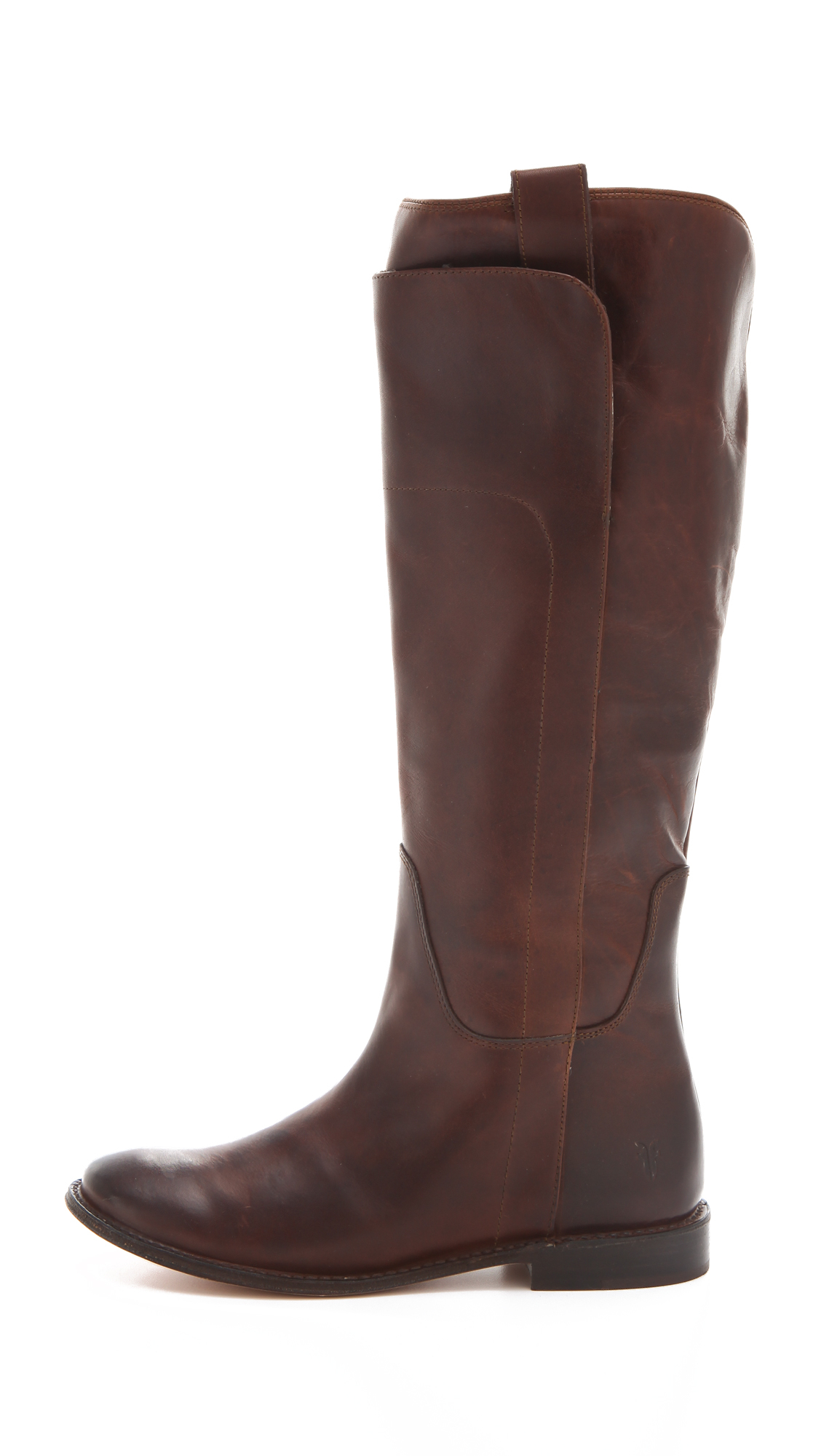 frye paige tall riding boot dark brown