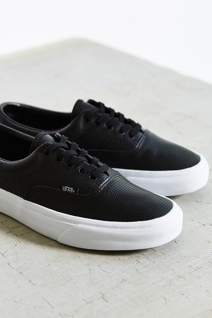 Lyst - Vans Era Perforated Leather Sneaker in Black