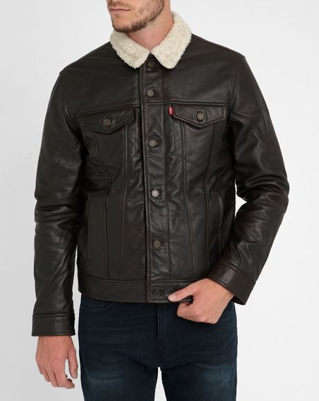 Levis Sherpa Leather Jacket Mens Images