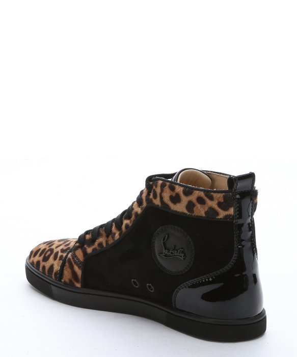 replica louboutin men - Christian louboutin Black And Brown Leopard Print Pony Hair \u0026#39;bip ...