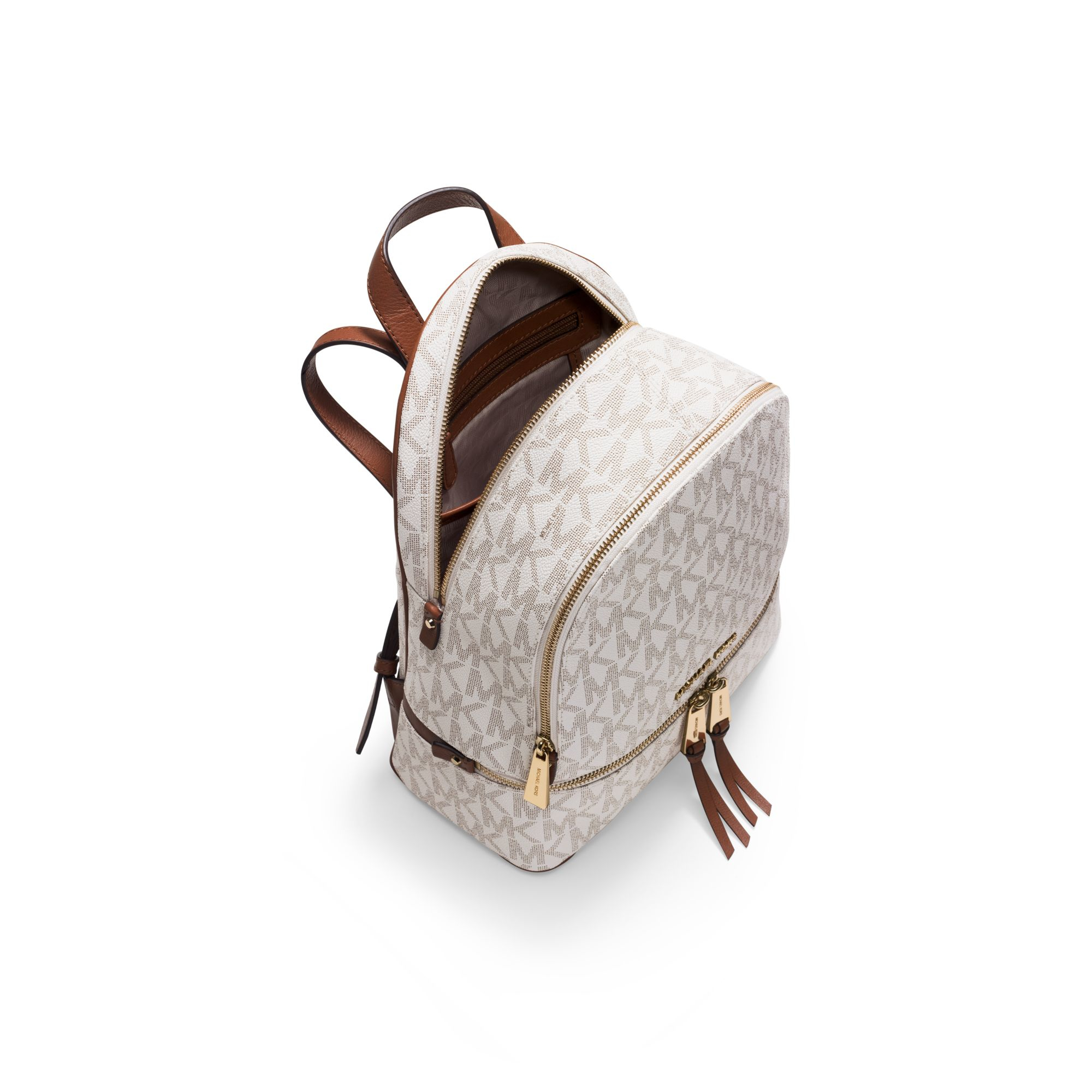 Lyst - Michael Kors Rhea Small Backpack in White