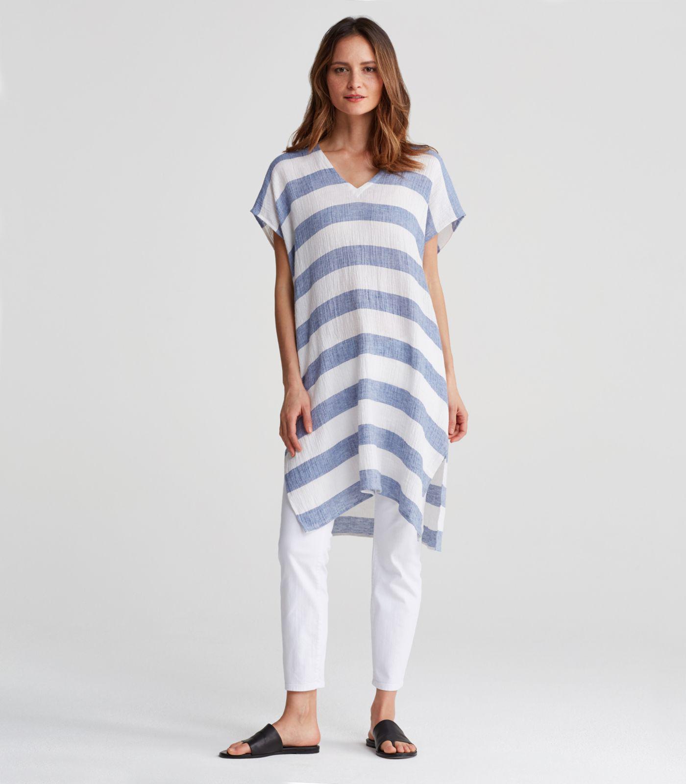 eileen fisher linen gauze tunic