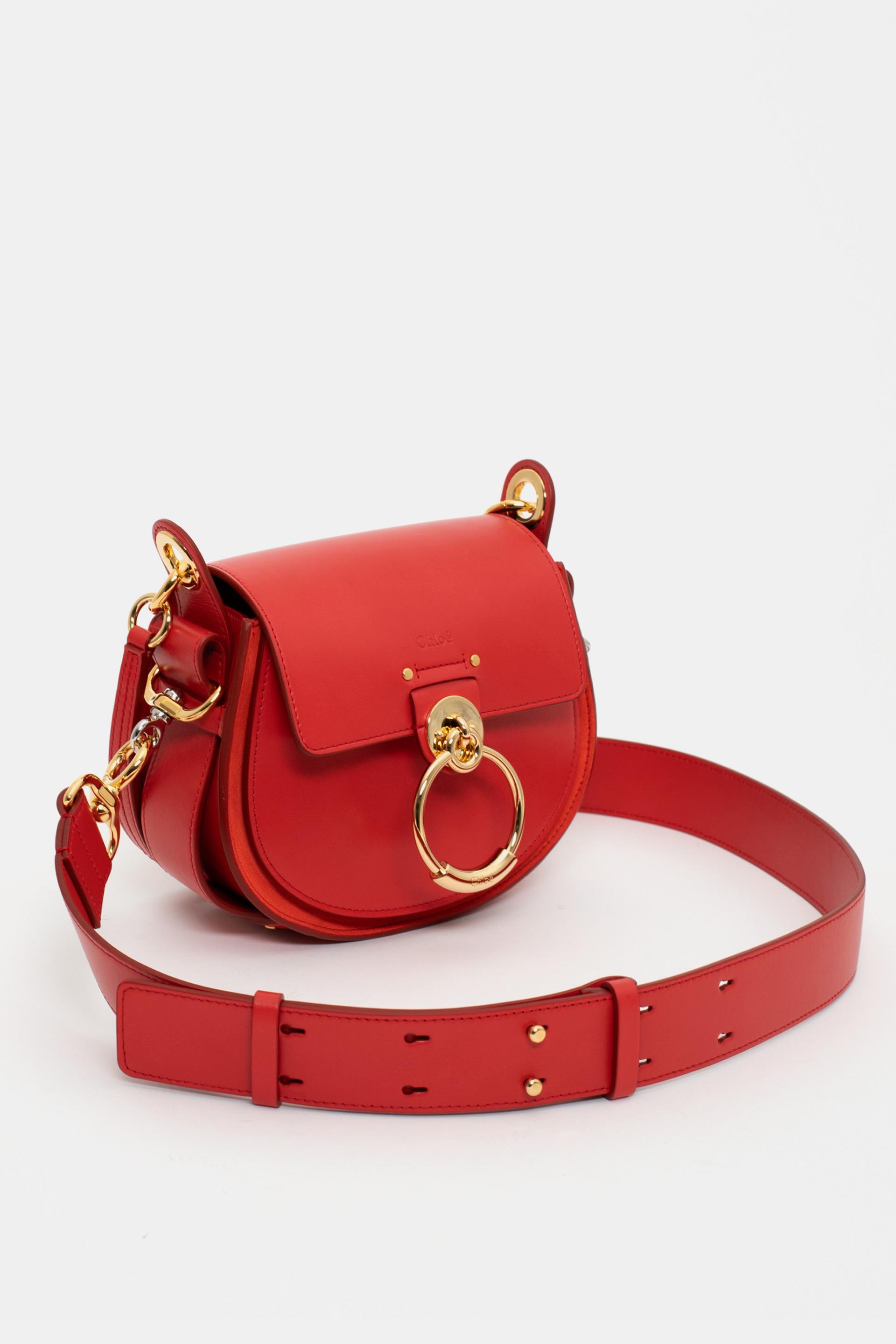 Chloé Small Tess Bag in Red - Lyst