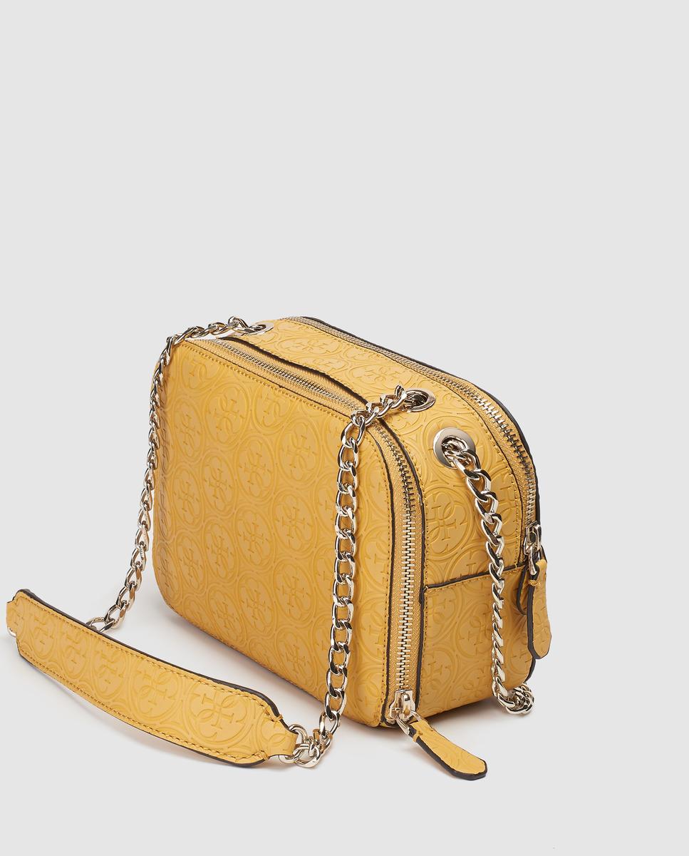 Guess Small Yellow Crossbody Bag With Logo Embossing in Yellow - Lyst