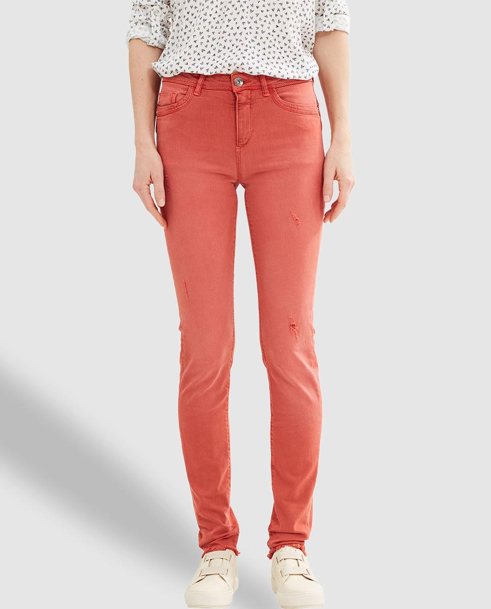Lyst - Esprit Ripped Skinny Jeans in Red