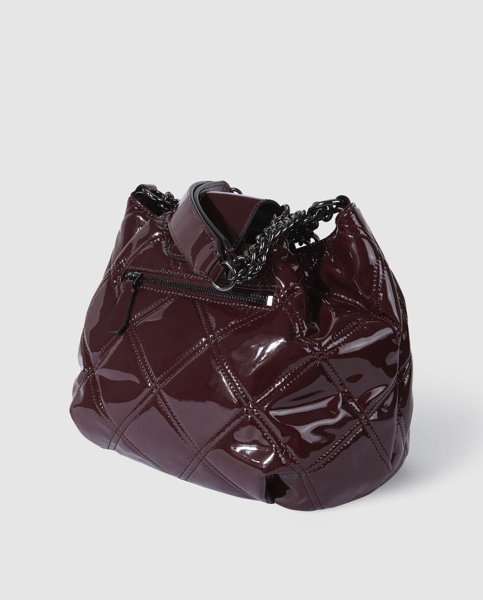 Lyst Guess Burgundy Handbag With Patent Leather Finish Gallery