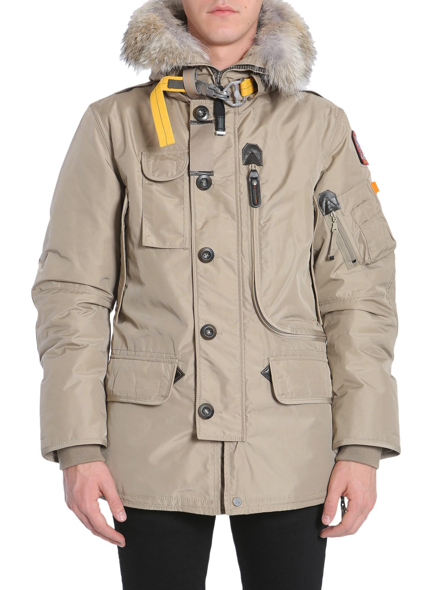 parajumpers kodiak down coat with fur hood parajumpers kodiak down coat with fur hood
