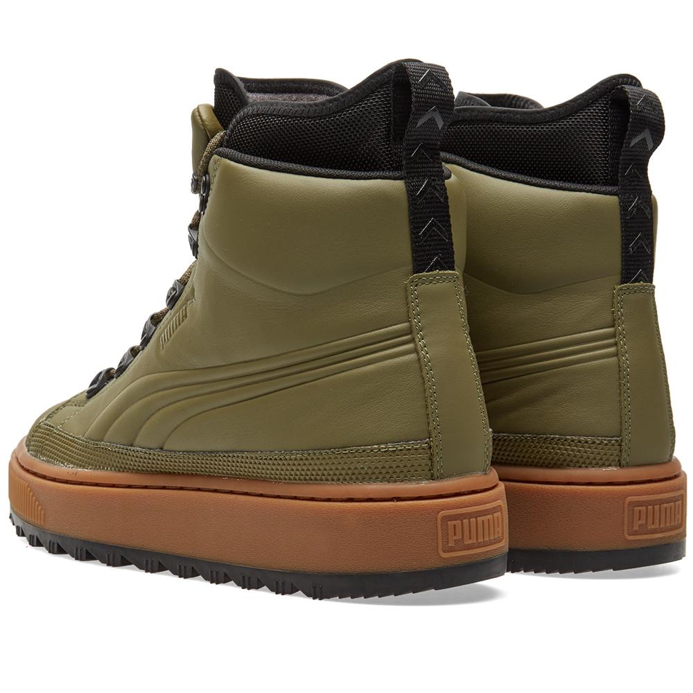 Lyst - Puma The Ren Leather Sneaker Boots in Green for Men