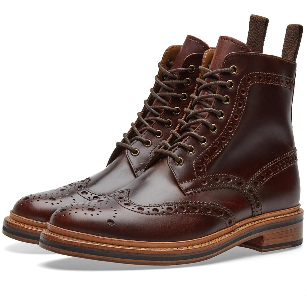 Lyst - Grenson Fred Brogue Boot in Brown for Men