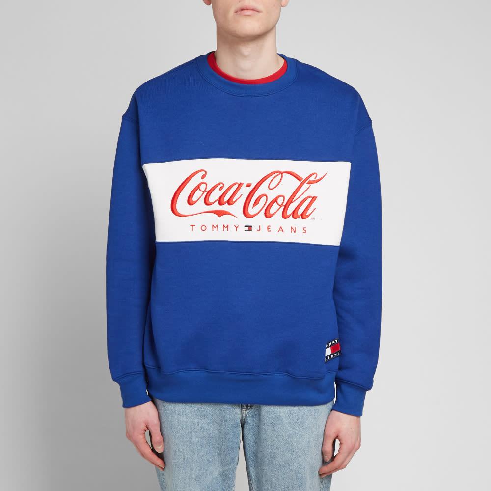 blue coca cola sweatshirt