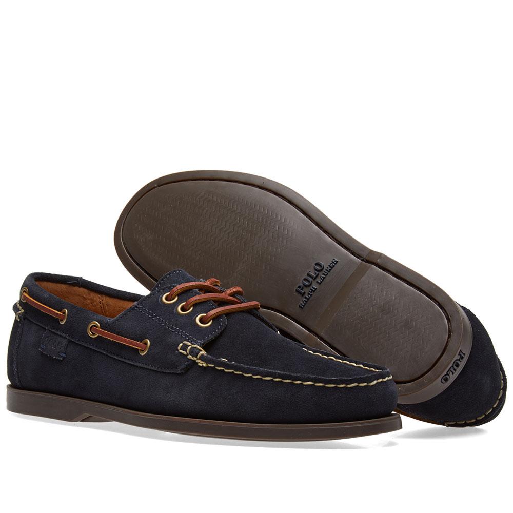 Lyst - Polo Ralph Lauren Boat Shoe in Blue for Men