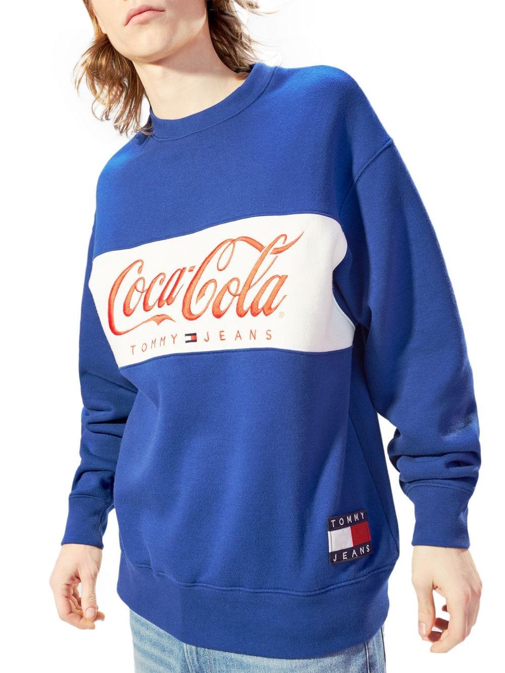 blue coca cola sweatshirt